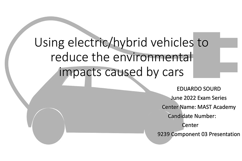 Using electric/hybrid vehicles to reduce the environmental impacts caused by cars